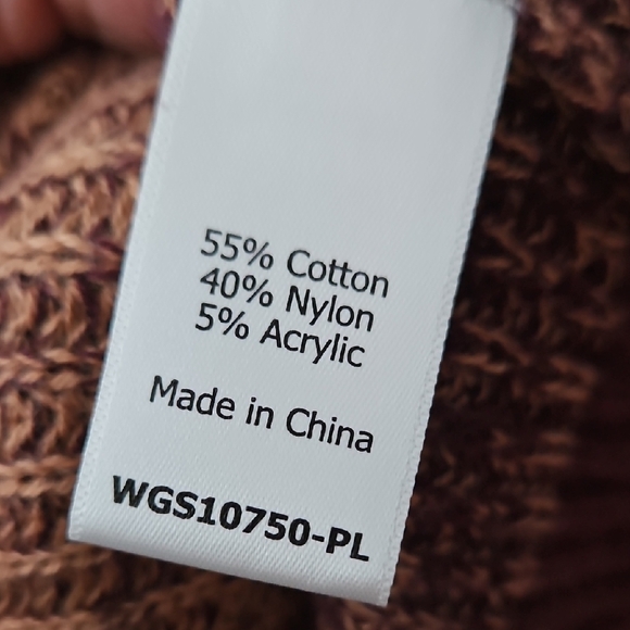 Market & Spruce Women's Maroon Burgundy and Tan Striped Cardigan Grandpa NWT 3x - Picture 9 of 9